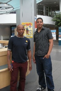 Bobby Regis and Remi Pierre wear their wrong trousers to work.  